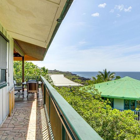Ocean-View Bungalow Walk To Pebbles Beach! Hookena Eksteriør billede
