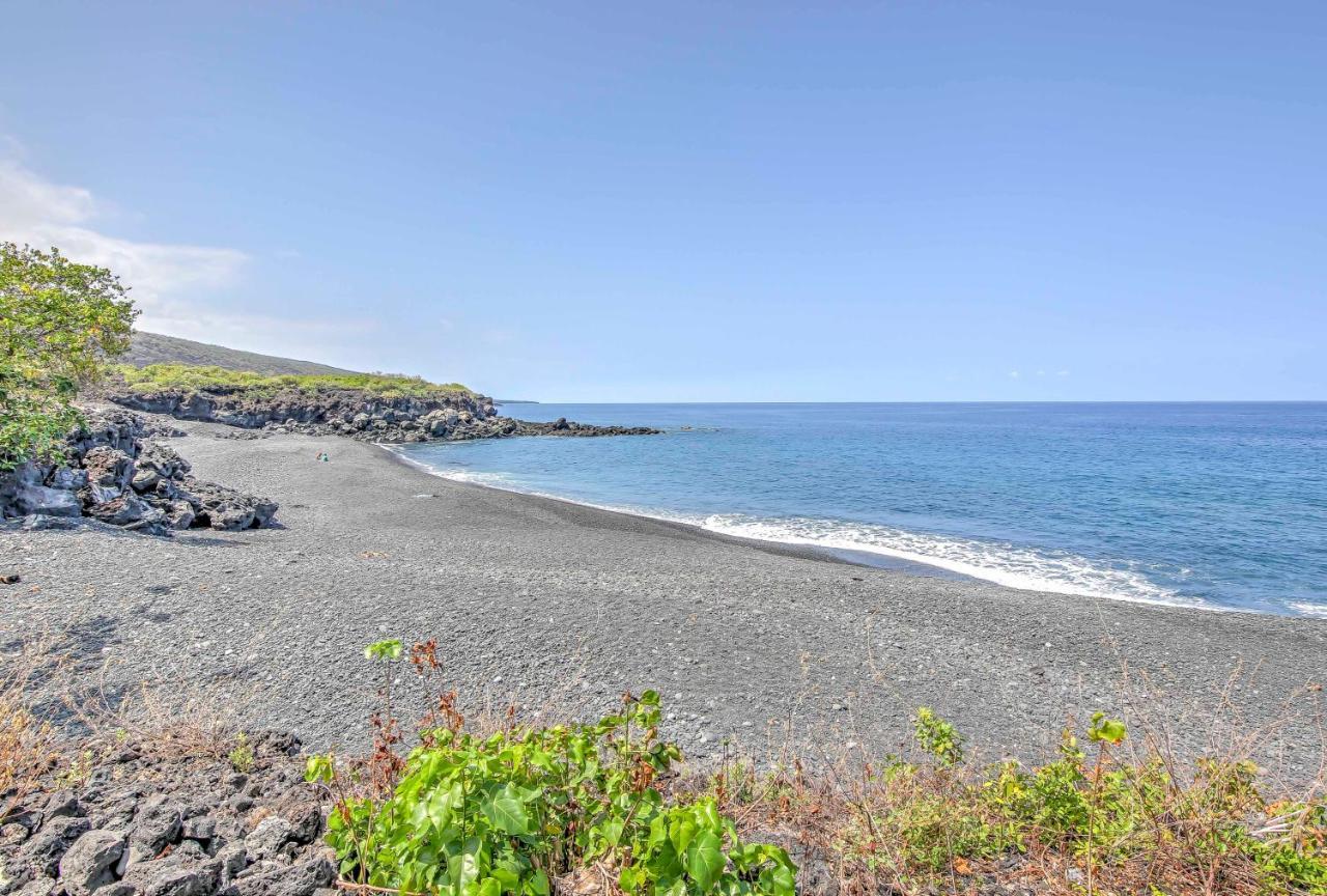 Ocean-View Bungalow Walk To Pebbles Beach! Hookena Eksteriør billede